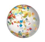 16" Multi Color Confetti Filled Round Clear Beach Ball - 1