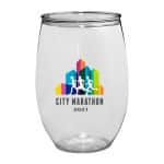 16 Oz. JORNIKOLOR PET Stemless Wine Glass - 2