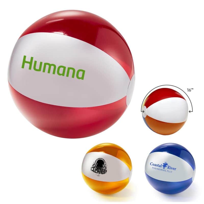 16'' Translucent Two Tone Beach Ball