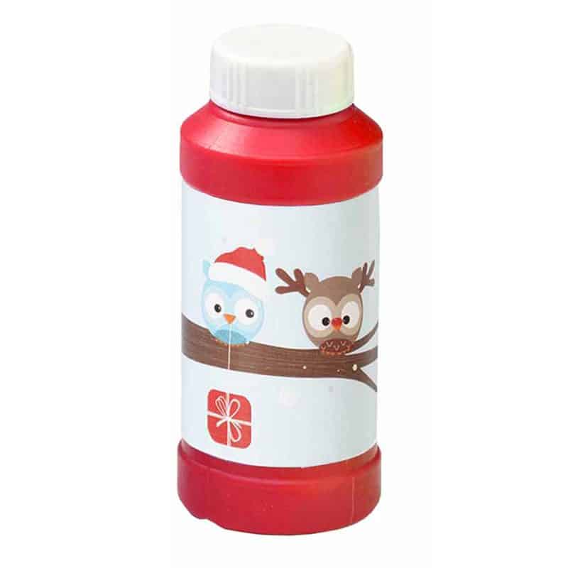 4 Oz. Bubbles w/Stock Holiday/Winter Theme Full-Color Digital Label - 1