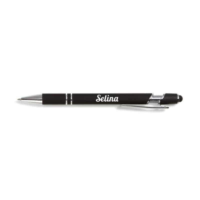 Aluminum Rubberized Stylus Pen - 1