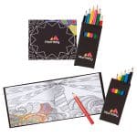 Jornikolor Black Cover Adult Coloring Book & 6-Color Pencil Set To-Go - 1