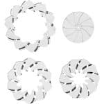 Jornikolor Digitally Printed All-White Incredible Expanding Flying Disc - 1