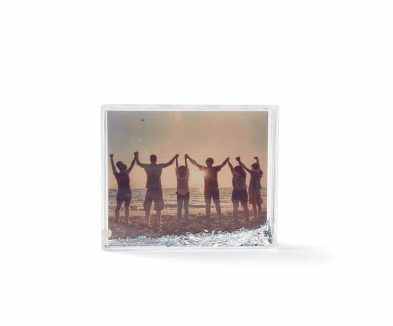 Silver Glitter Acrylic Desktop Photo Frame - 1