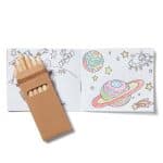Space Kids Coloring Book & 6-Color Pencil Set To-Go - 1