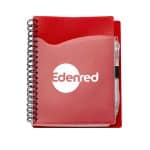 Wave Spiral Notebook w/Cardinal Pen (5''x7'') - 1