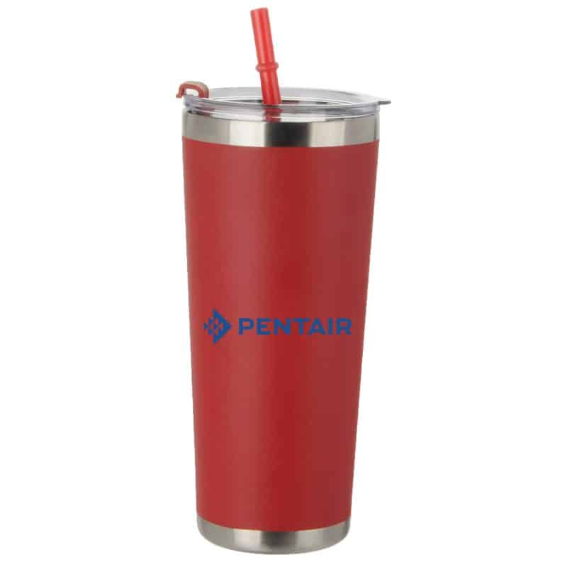 20 Oz. Stainless Steel Tumbler w/Straw - 2