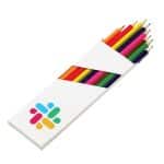 7'' Jornikolor 8 Color Wooden Pencil Set in White Box - 2