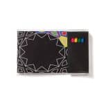 Black Cover Adult Coloring Book & 6-Color Pencil Set To-Go - 1