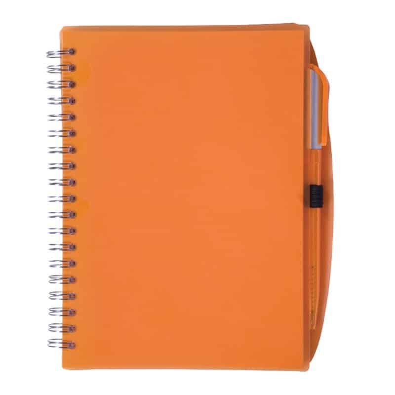 Color-Pro Spiral Unlined Notebook w/Pen (5¾"X7") - 5