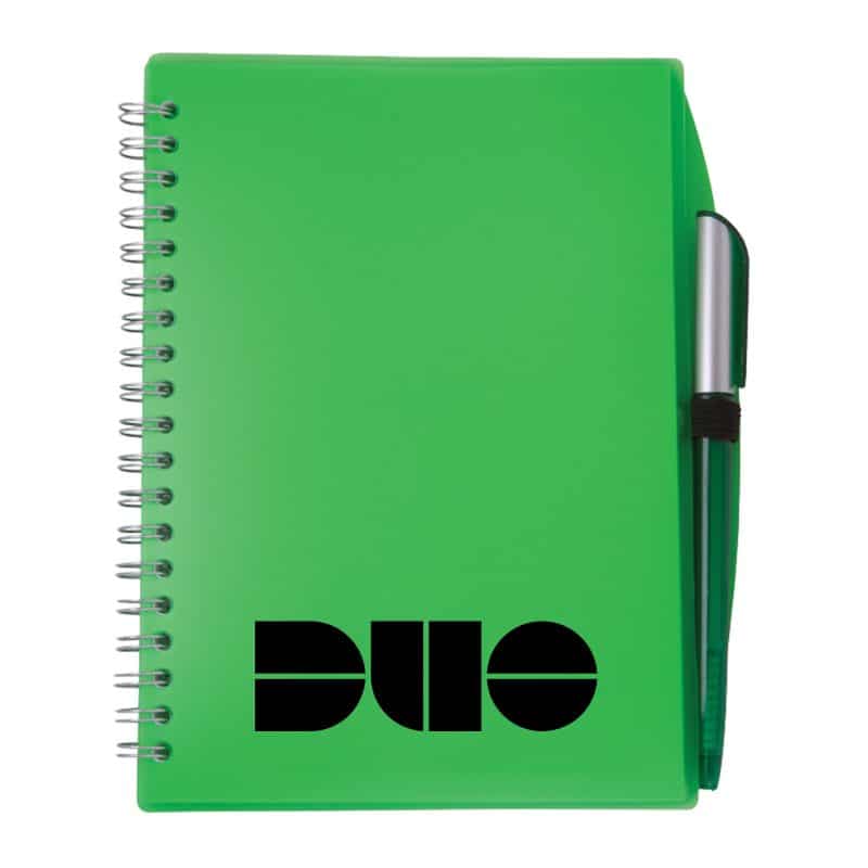 Color-Pro Spiral Unlined Notebook w/Pen (5¾"X7") - 8