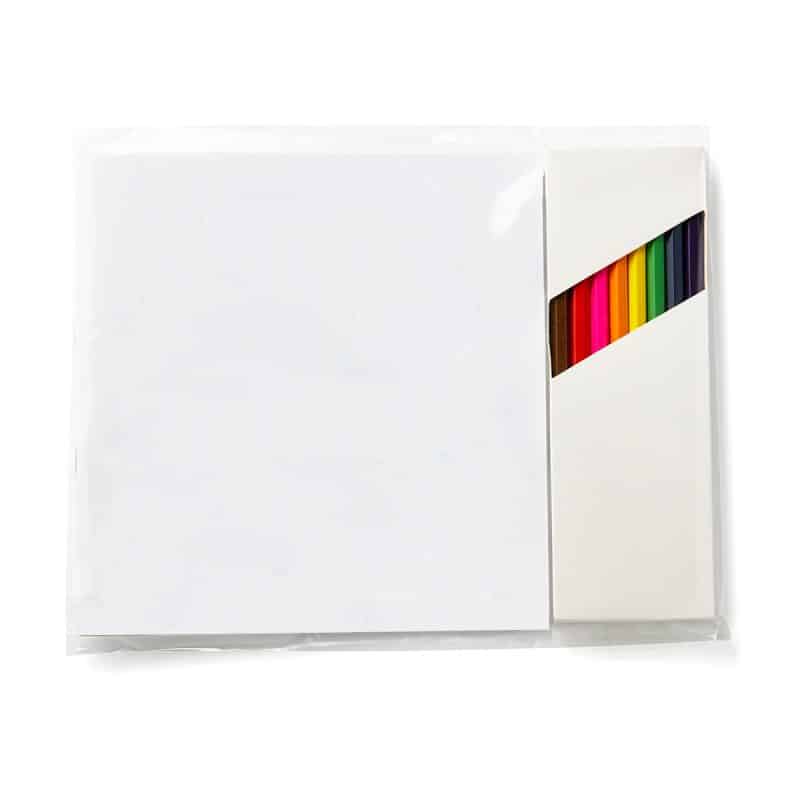 Custom Cover Deluxe Adult Coloring Book & 8-Color Pencil Set (7"x7") - 1