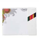 Deluxe Adult Coloring Book & 8-Color Pencil Set (7"x7") - 1