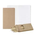 Eco Mini Notebook w/6-Color Pencil Set - 1