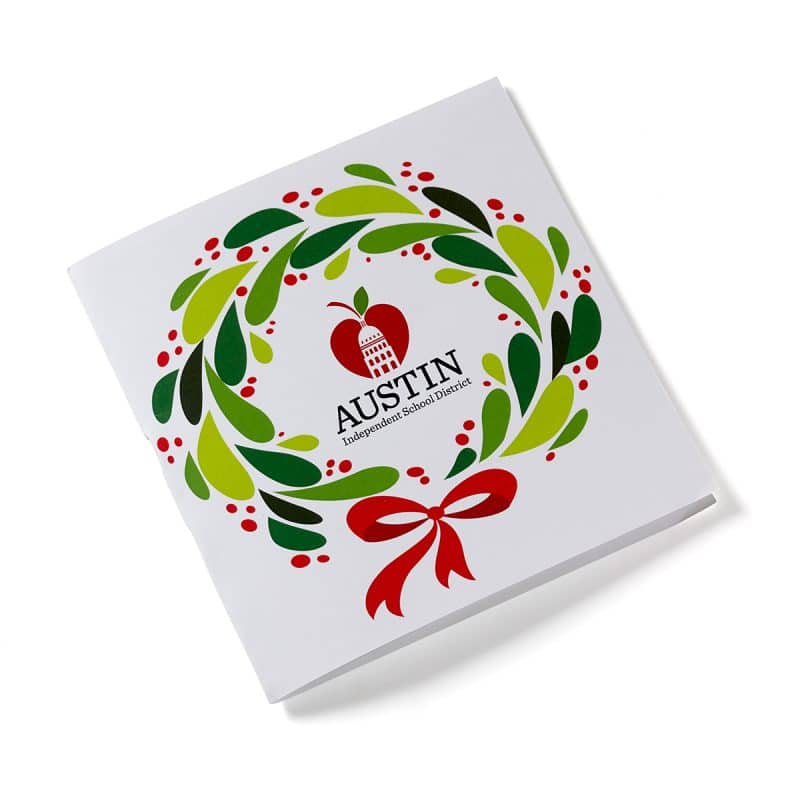 Holiday Theme Deluxe Adult Coloring Book & 8-Color Pencil Set (7"x7") - 7