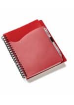 Wave Spiral Notebook w/Cardinal Pen (5''x7'') - 7
