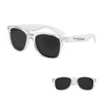 Mirrored Clear Frame Malibu Sunglasses - 1