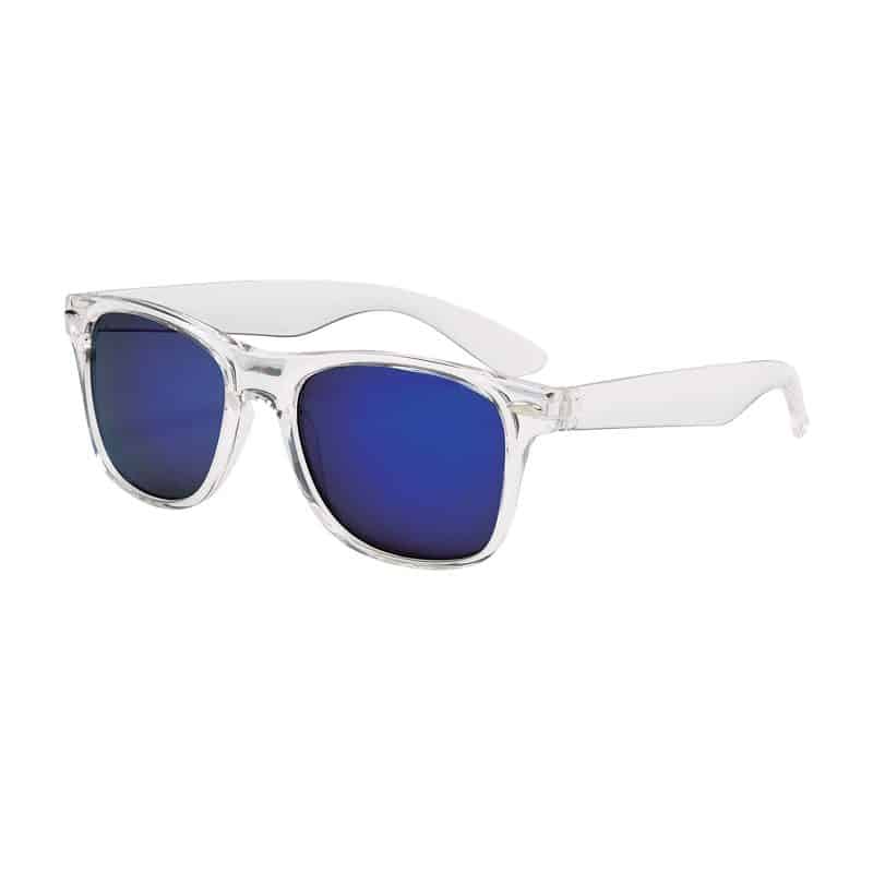 Mirrored Clear Frame Malibu Sunglasses - 7