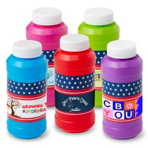 8 oz. Patriotic Bubbles with Full-Color Digital Label