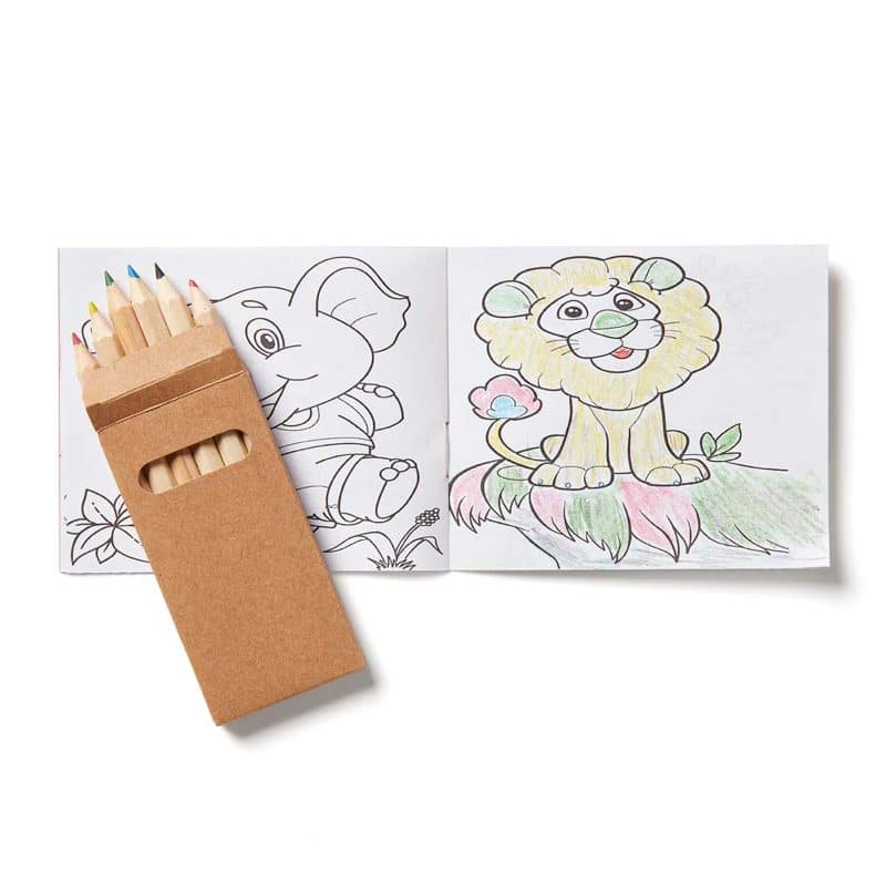 Zoo Kids Coloring Book & 6-Color Pencil Set To-Go - 2