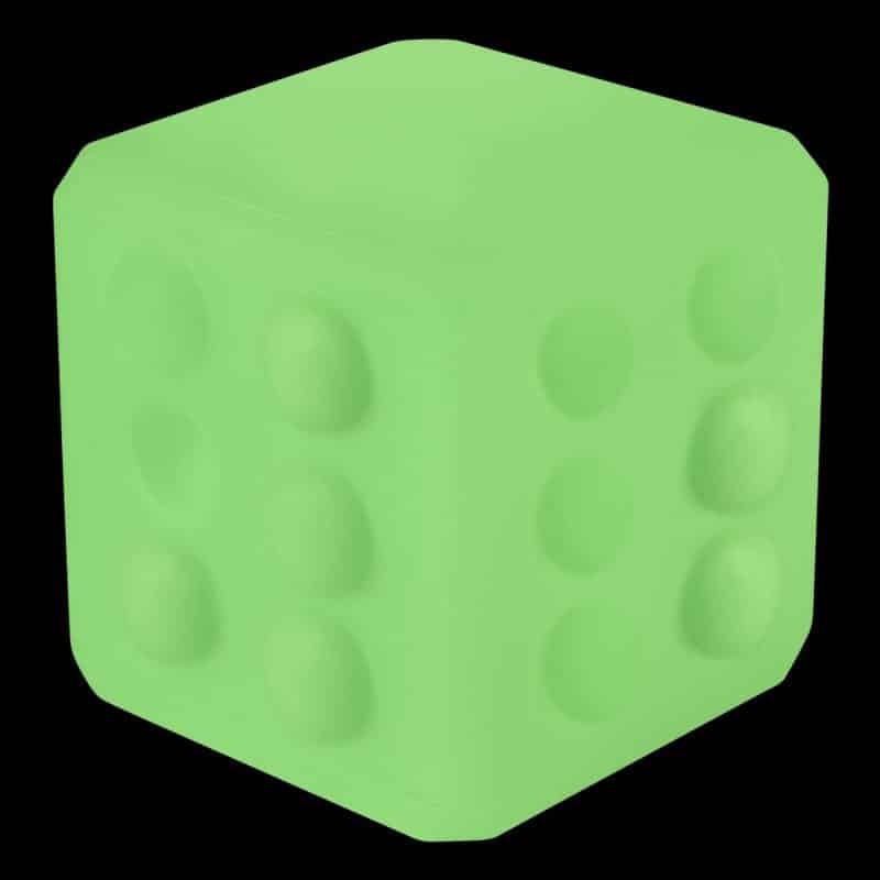Glow in The Dark Square Push Pop Ball - 3