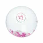 16" Pink & White Confetti Filled Round Beach Ball - 2
