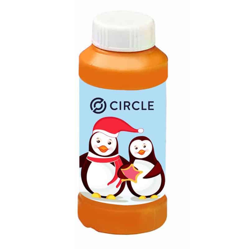 4 Oz. Bubbles w/Stock Holiday/Winter Theme Full-Color Digital Label - 6