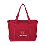 Full Color Large 24 oz. Starboard Cotton Canvas Tote Bag - 6