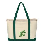 Large 24 oz. Starboard Cotton Canvas Tote Bag - 4