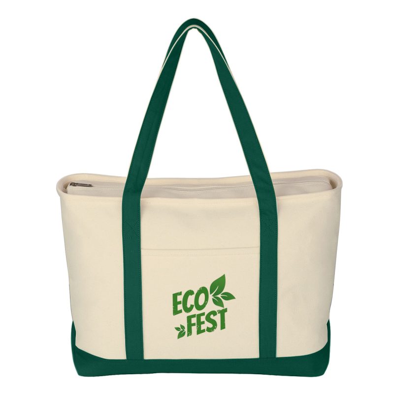 Large 24 oz. Starboard Cotton Canvas Tote Bag - 4