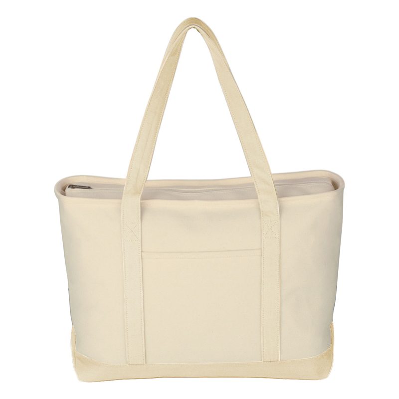 Large 24 oz. Starboard Cotton Canvas Tote Bag - 5