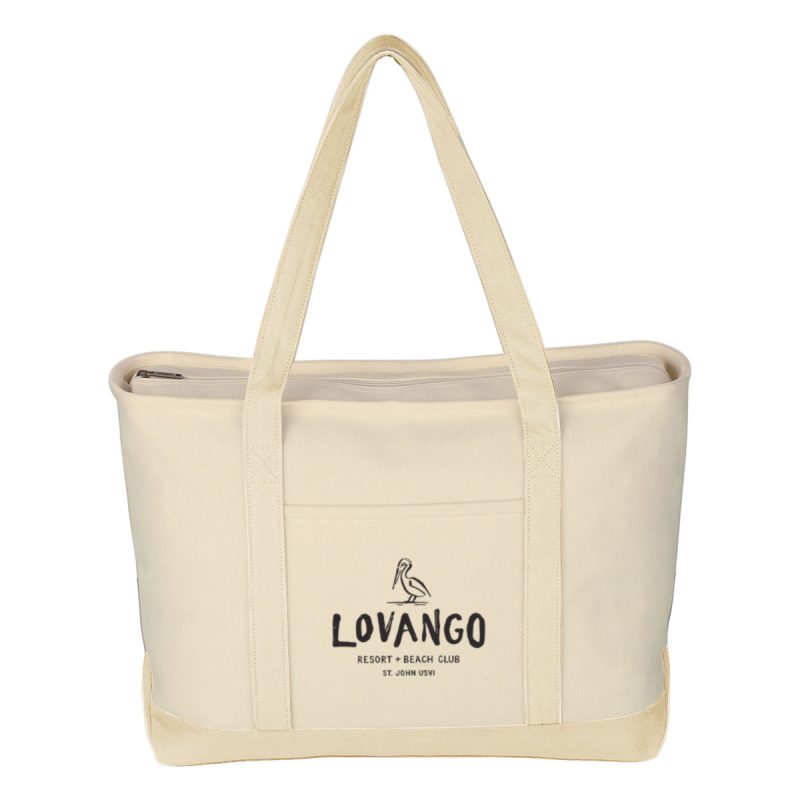 Large 24 oz. Starboard Cotton Canvas Tote Bag - 6