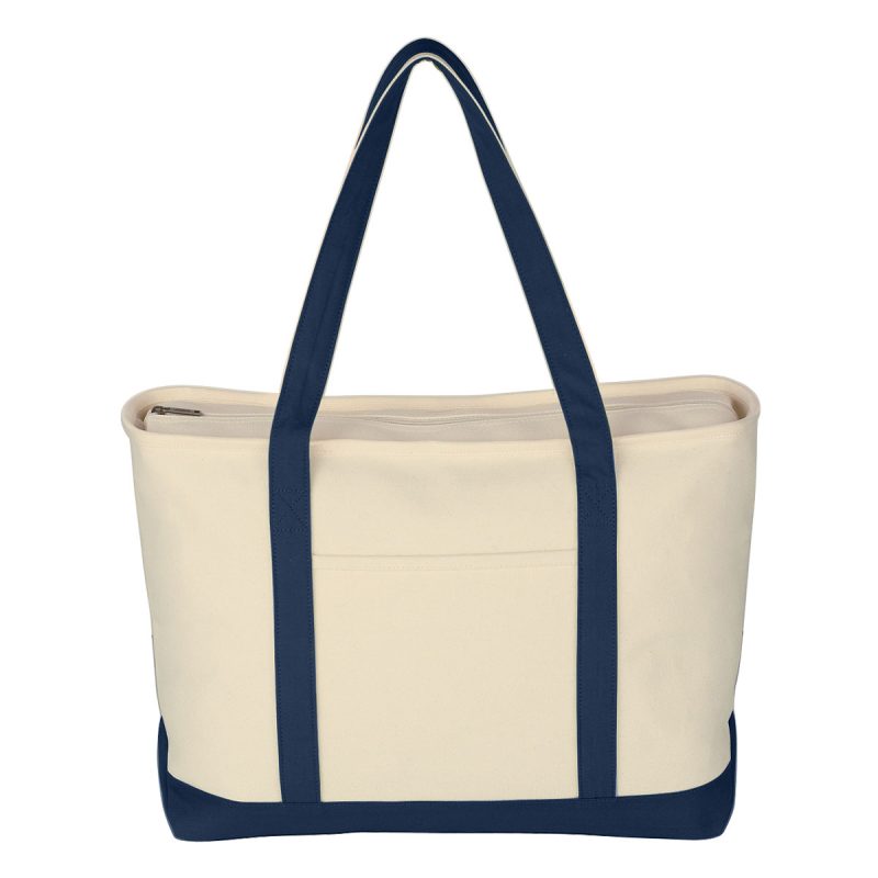 Large 24 oz. Starboard Cotton Canvas Tote Bag - 7