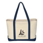 Large 24 oz. Starboard Cotton Canvas Tote Bag - 8