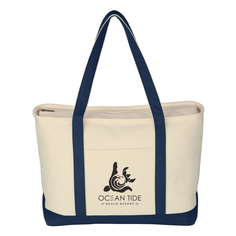 Large 24 oz. Starboard Cotton Canvas Tote Bag - 8
