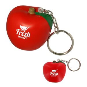 Apple Stress Ball Keychain