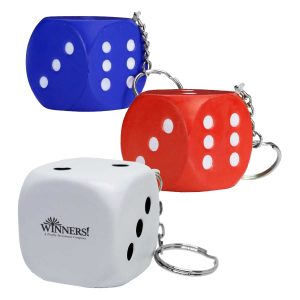 Dice Stress Ball Keychain