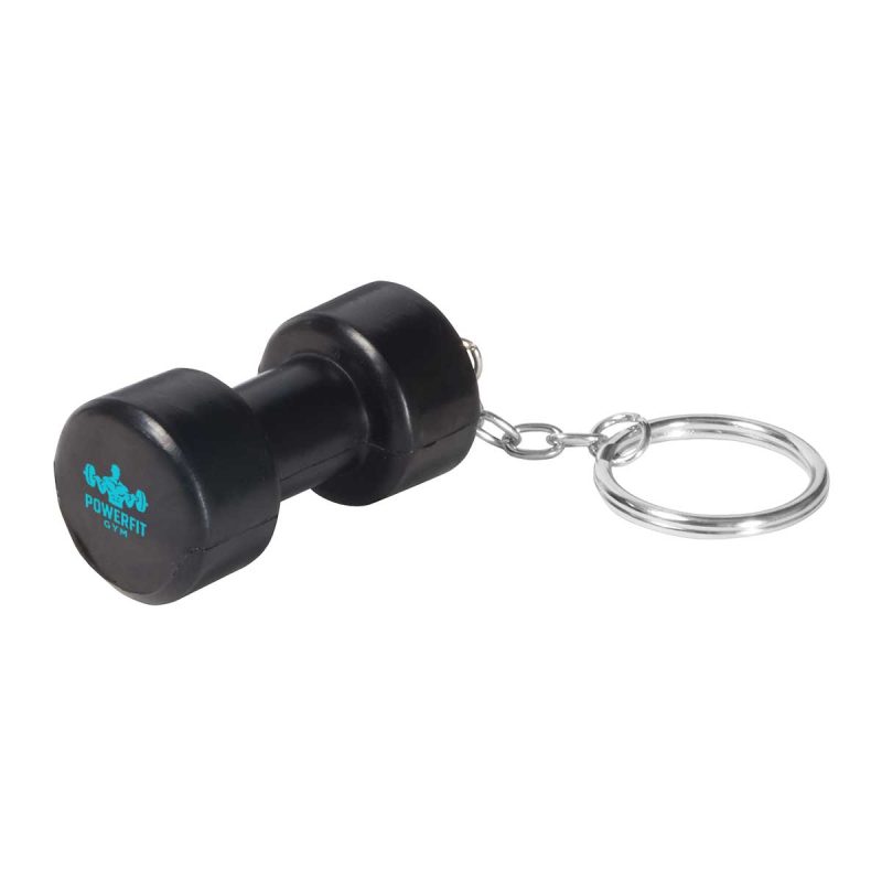 Dumbbell Stress Ball Keychain