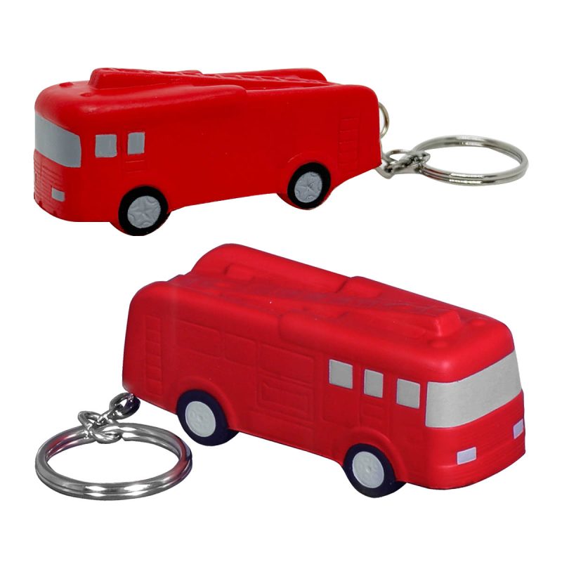 Fire Engine Stress Ball Keychain - 1