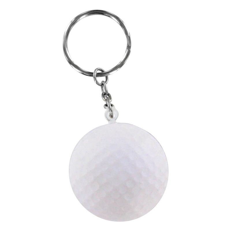 Golf Ball Stress Reliever Keychain - 1