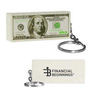 Money Stress Ball Keychain