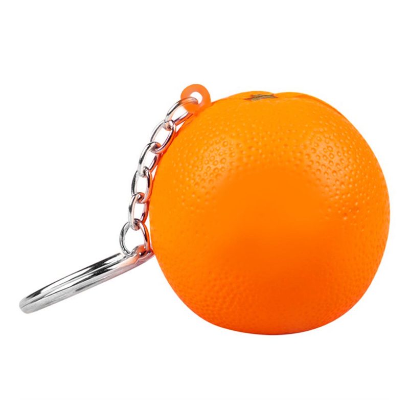 Orange Stress Ball Keychain - 1