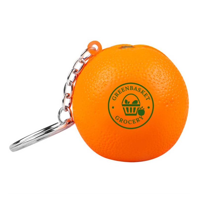 Orange Stress Ball Keychain - 2
