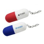 Pill Capsule Stress Ball Keychain