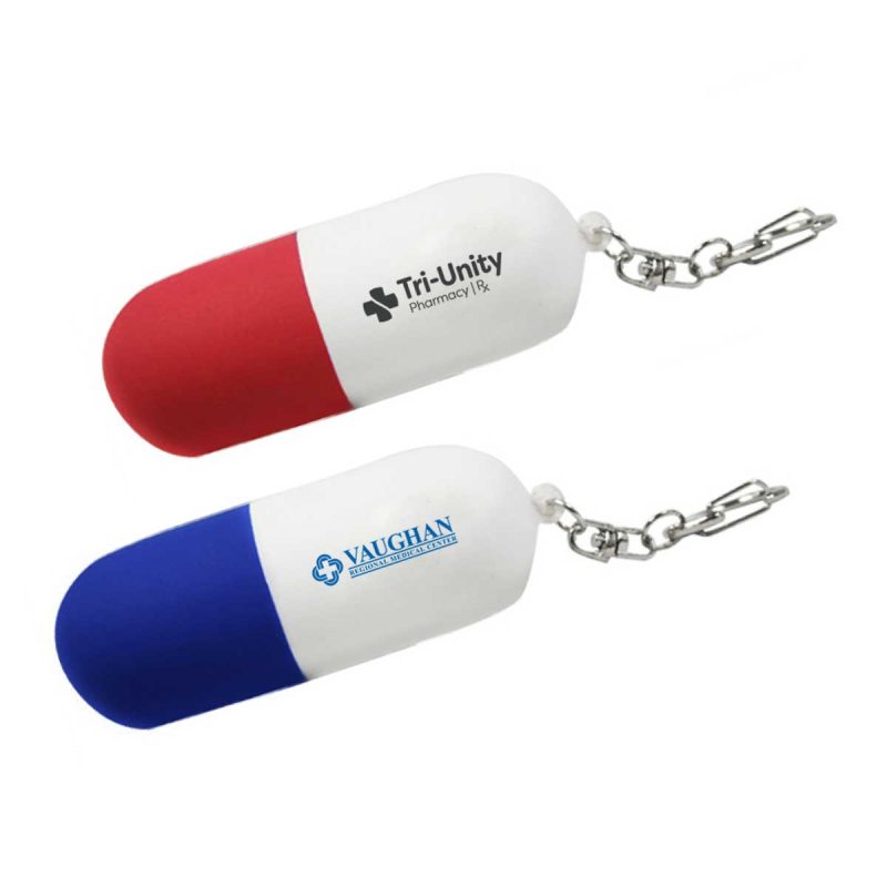 Pill-Capsule-Stress-Ball-Keychain-JK-4013 Pill Capsule Stress Ball Keychain