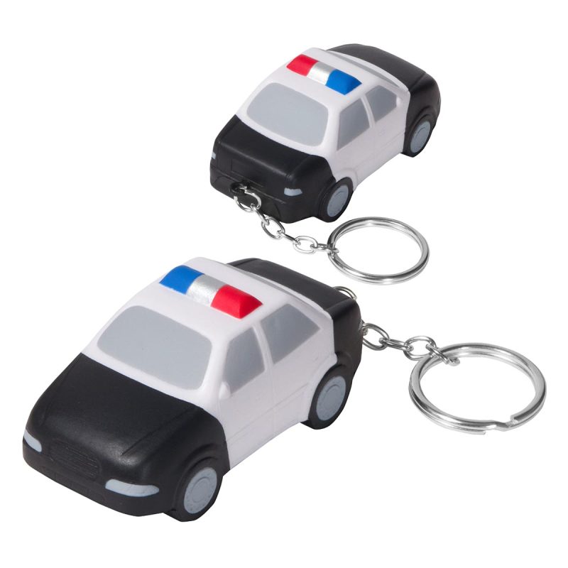 Police Car Stress Ball Keychain - 1