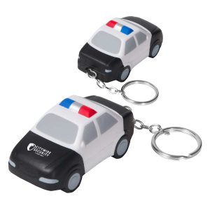 Police Car Stress Ball Keychain