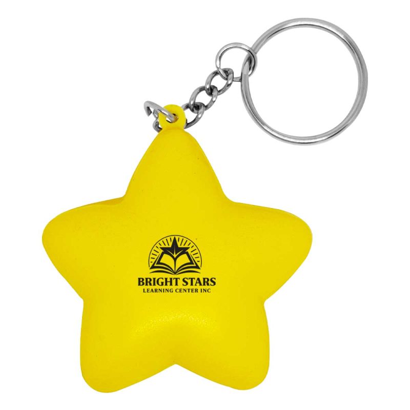 Star-Stress-Reliever-Keychain-JK-3902 Star Stress Reliever Keychain